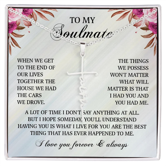 Faith Cross Necklace + MC To My Soulmate