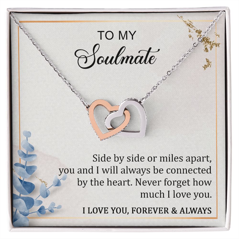 Interlocking Hearts To My Soulmate
