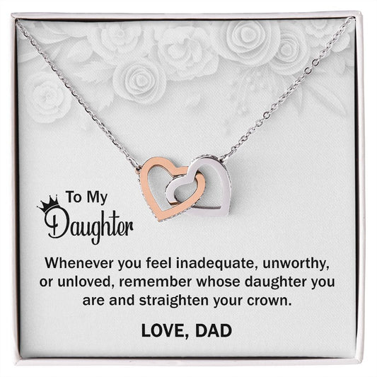 Interlocking Hearts To My Daughter