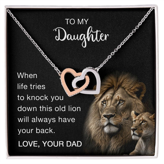 Interlocking Hearts  To My Daughter