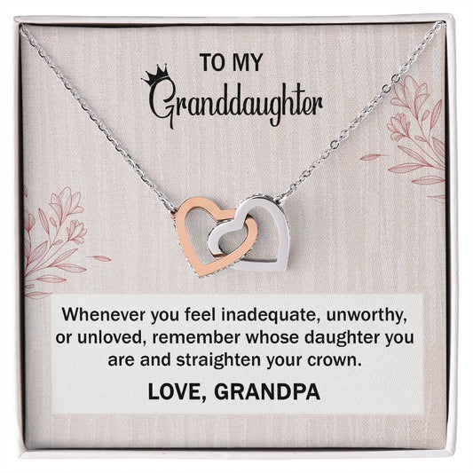 Interlocking Hearts To My Granddaughter