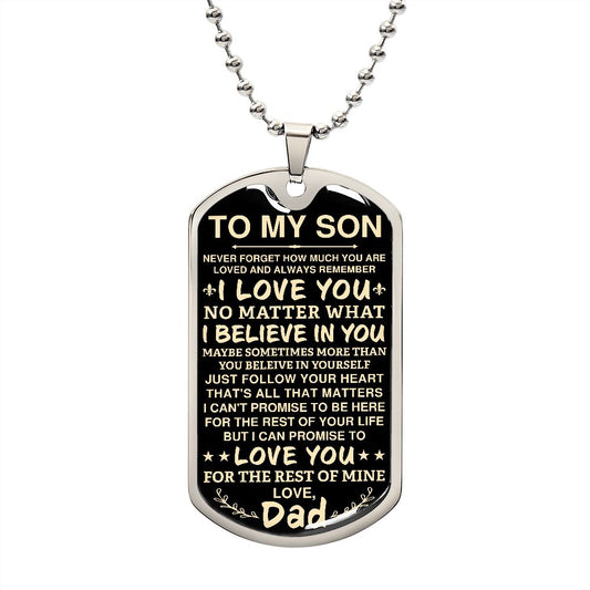 Dog Tag To My Son