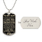 Dog Tag To My Son