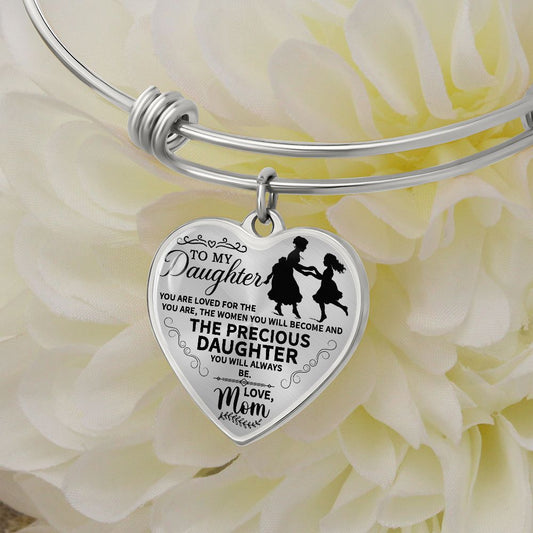 Heart Bangle To My Daughter