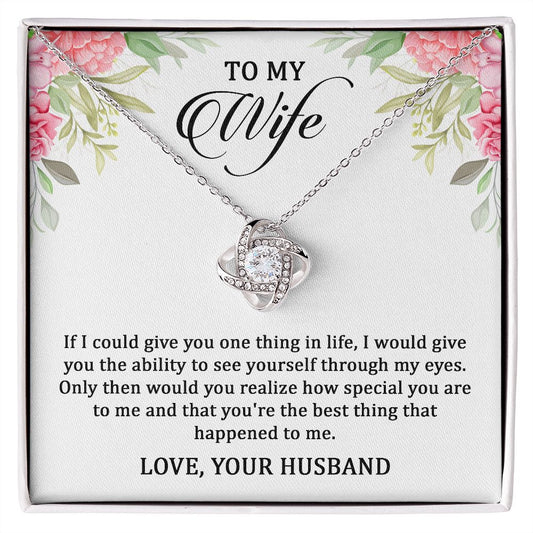 Love Knot Necklace To My Wife
