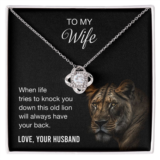 Love Knot Necklace To My Wife