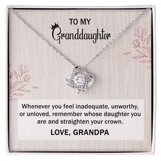 Love Knot Necklace To My Granddaughter
