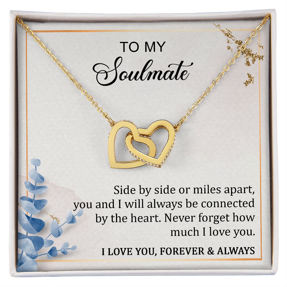 Interlocking Hearts To My Soulmate