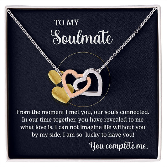 Interlocking Hearts To My Soulmate