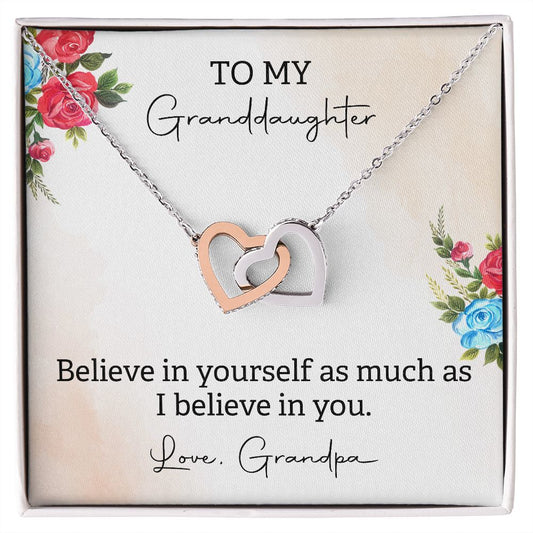 Interlocking Hearts To My Granddaughter