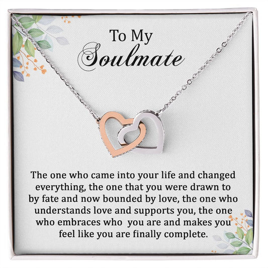 Interlocking Hearts To My Soulmate