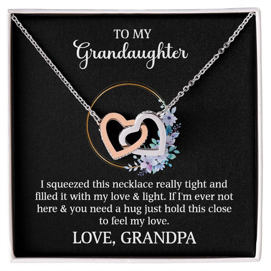 Interlocking hearts To My Granddaughter