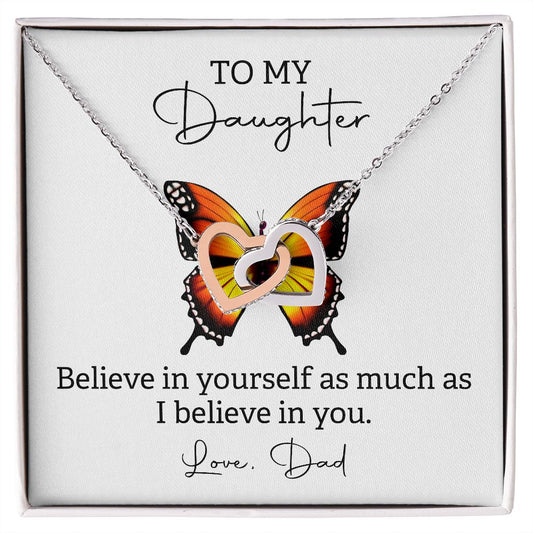 Interlocking Hearts To My Daughter