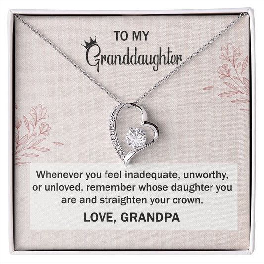 Forever Love Necklace To My Granddaughter