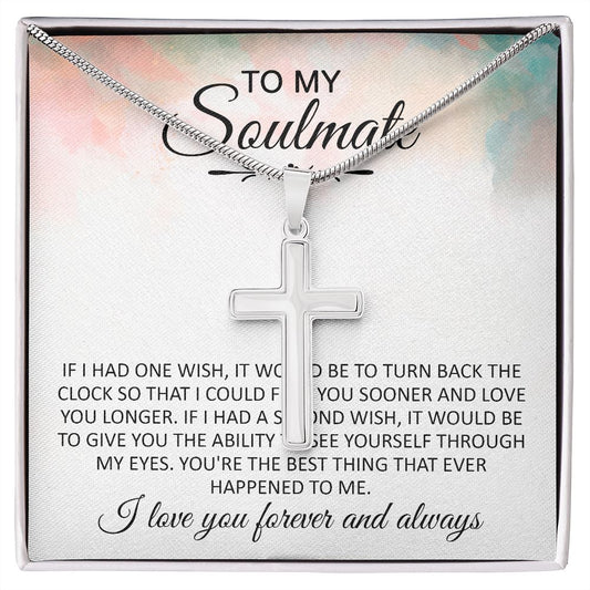 Stainless Steel Cross To My Soulmate